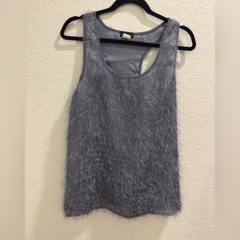 Cocomo Gray Fuzzy Women's Tank Top